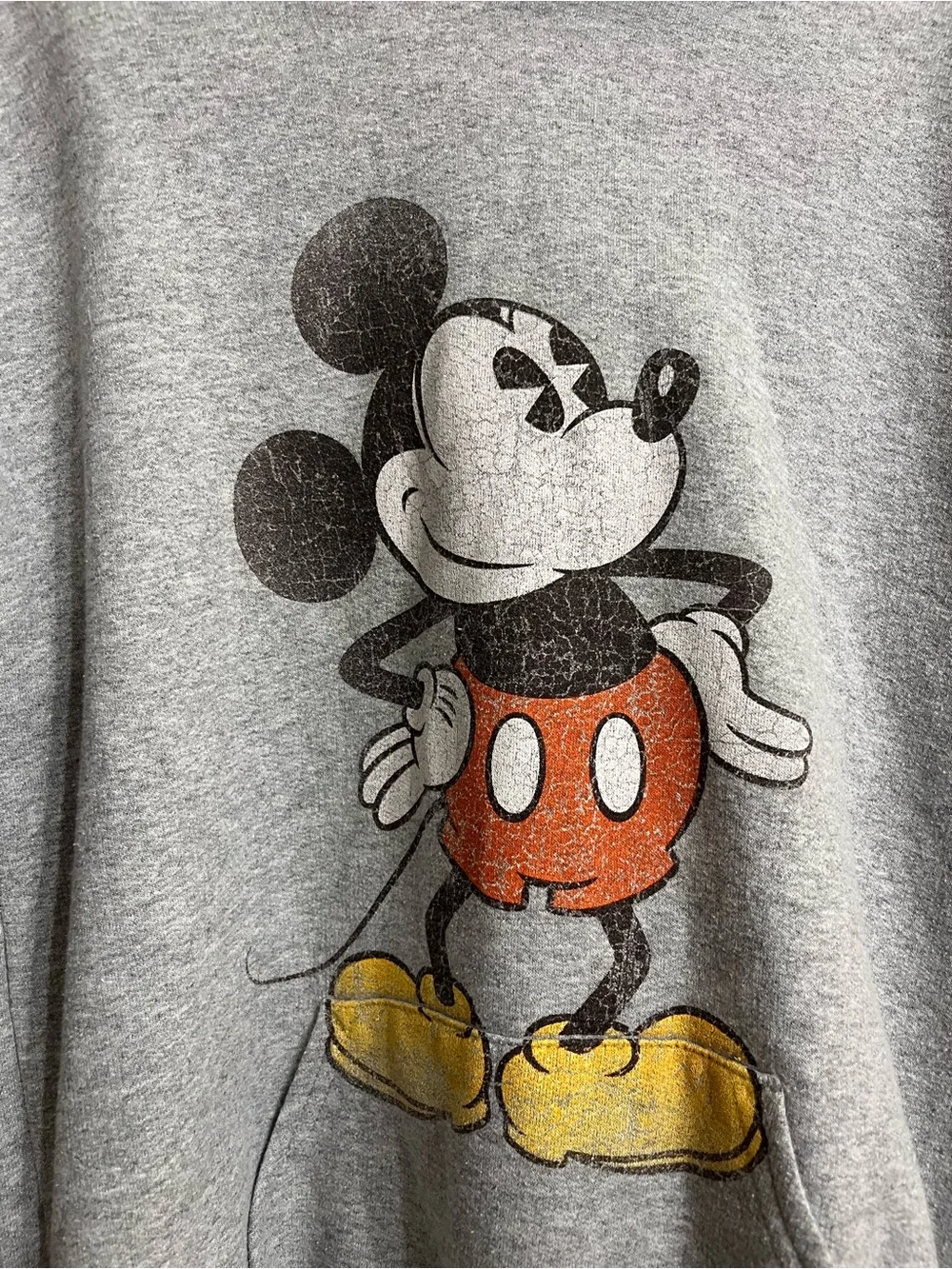 Classic Disney Gray Mickey Mouse Crewneck Sweatshirt